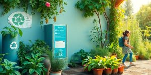 Persoană în grădină, practici ecologice, viață sustenabilă.