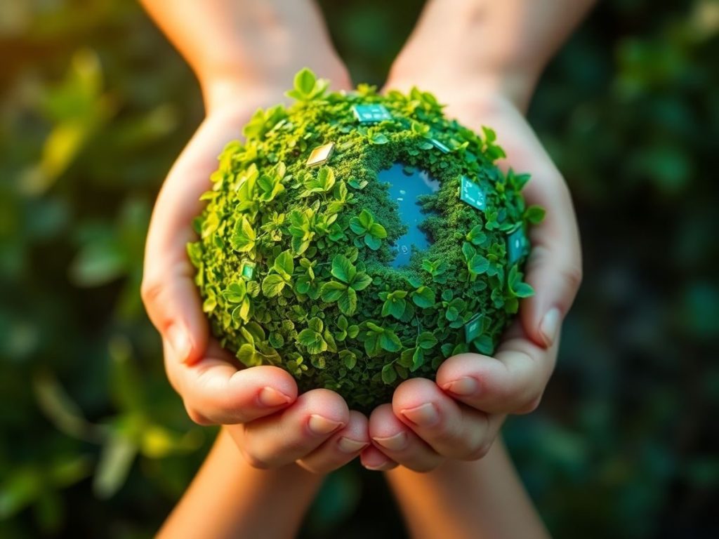 Echipament tech, planetă, mâini umane, natură, lumină